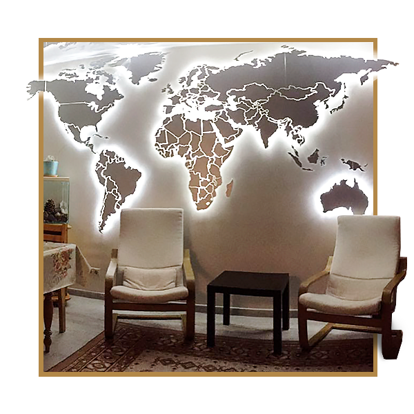 Световая карта мира на стену